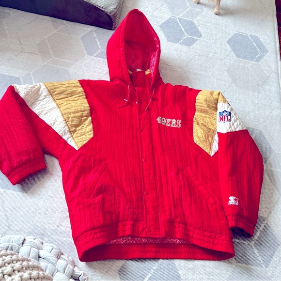 49ers Starter Parka Zip Up Jacket Size Large,  XL , 2xl - Picture 1 of 5